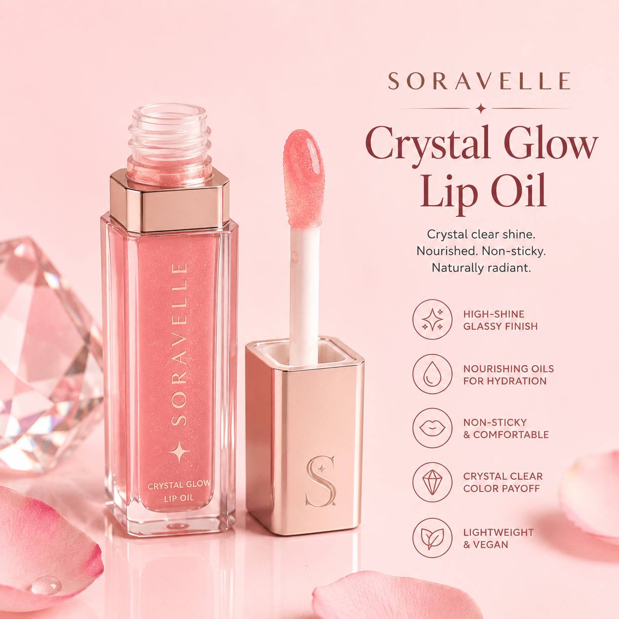 Soravelle Crystal Glow Lip Oil