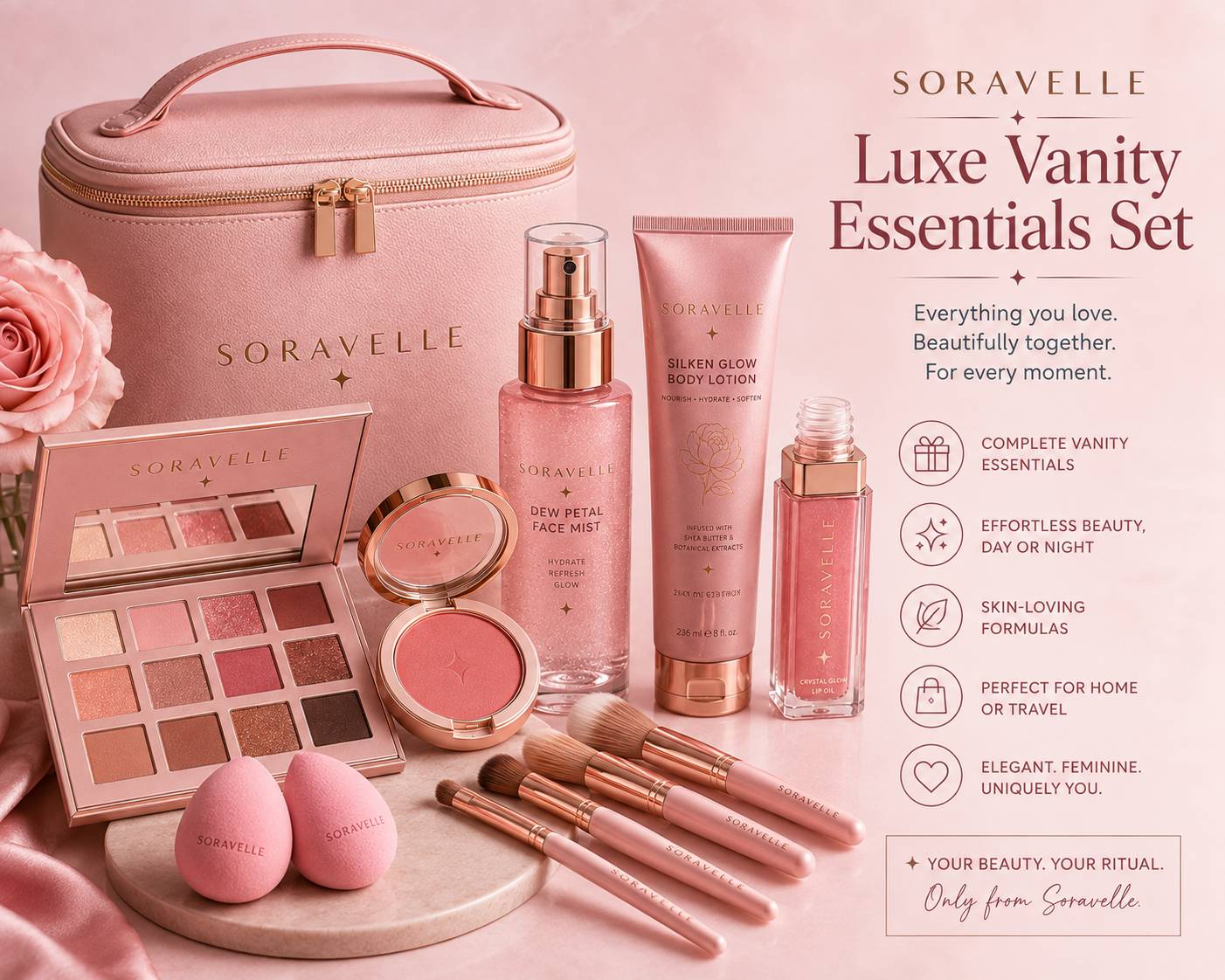 Soravelle Luxe Vanity Essentials Set