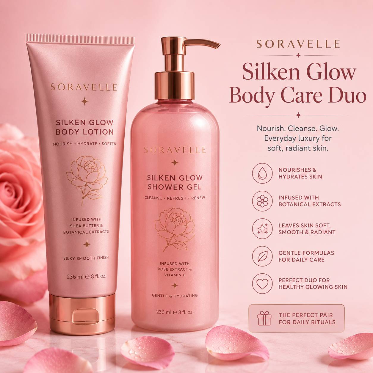 Soravelle Silken Glow Body Care Duo