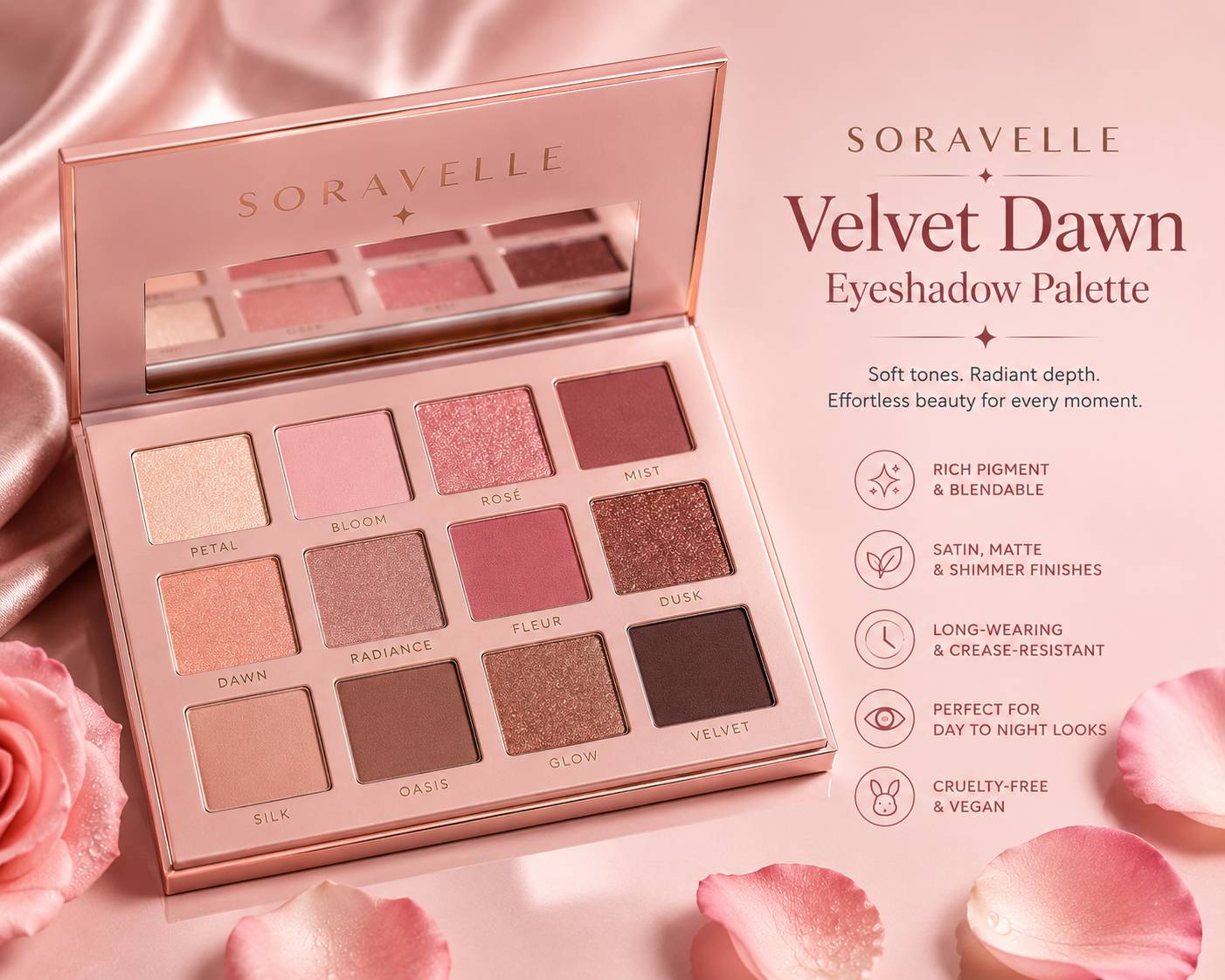 Soravelle Velvet Dawn Eyeshadow Palette